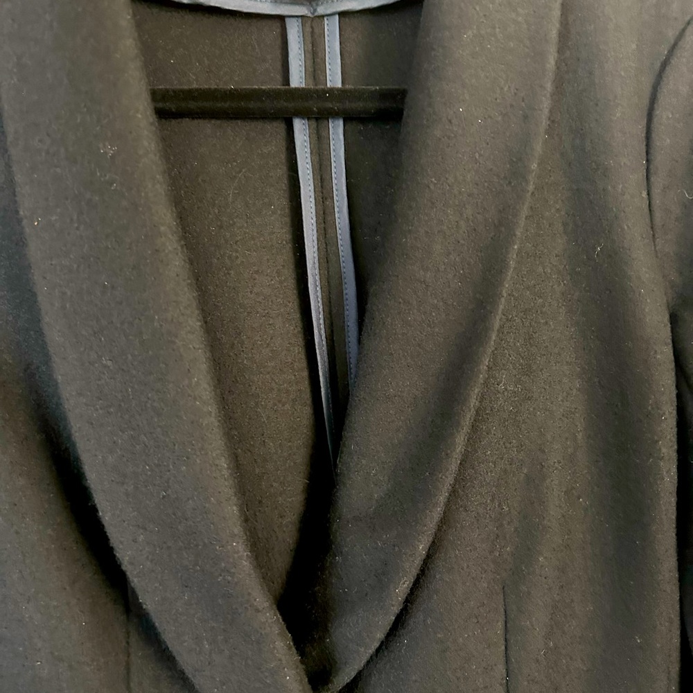 J Crew Black wool Blazer Jacket size 12 excellent condition.slimming silhouette - Picture 4 of 6